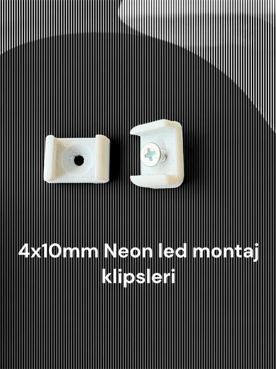 4x10mm Neon Led Montaj Klipsi 10 Adet — Görsel 1