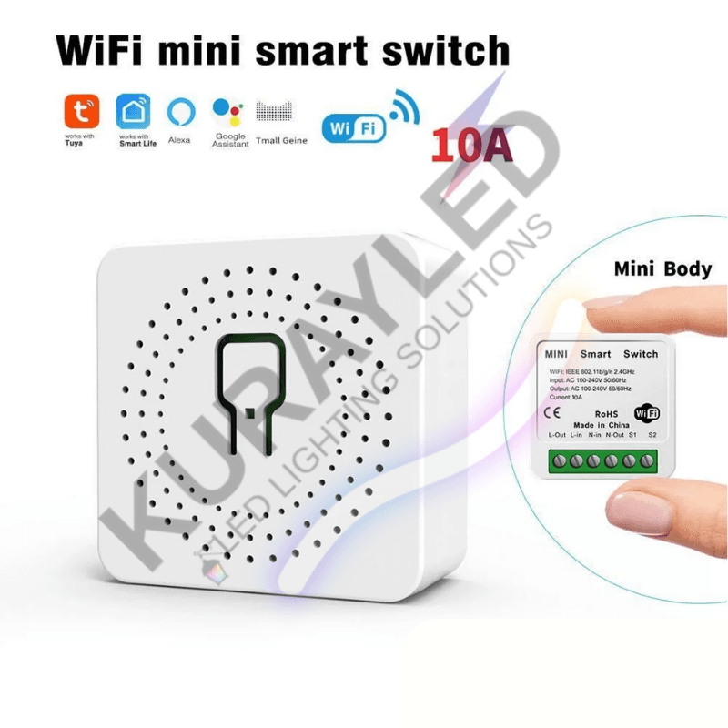 1 Kanal 16A WiFi Akıllı Röle – Tuya Destekli Uzaktan Telefon Kontrollü