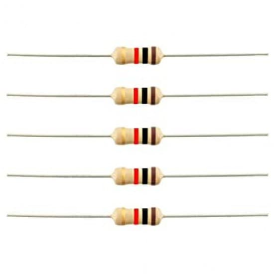 1 Kilo Ohm 1/4W Direnç, (1k 1/4W) 10 adet