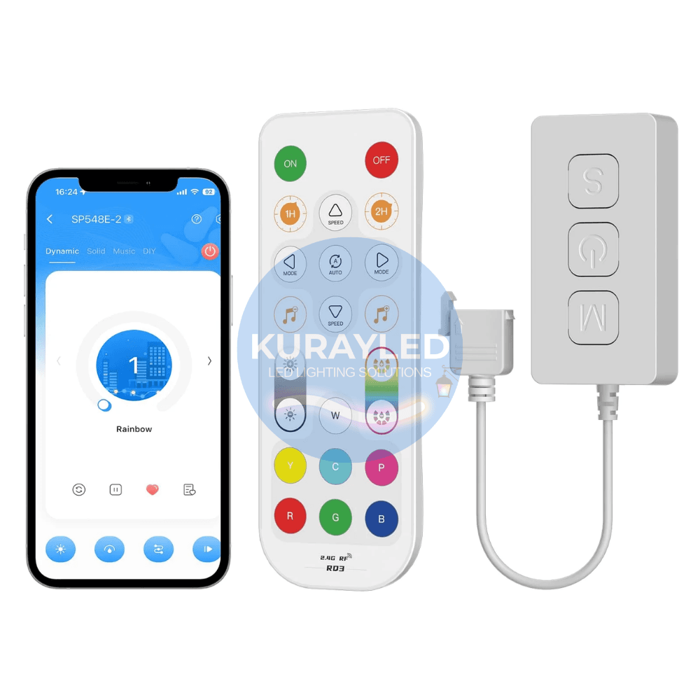 SP548E WiFi RGB Pixel LED Kontrol Cihazı – Müzik Modlu, Çift Çıkışlı