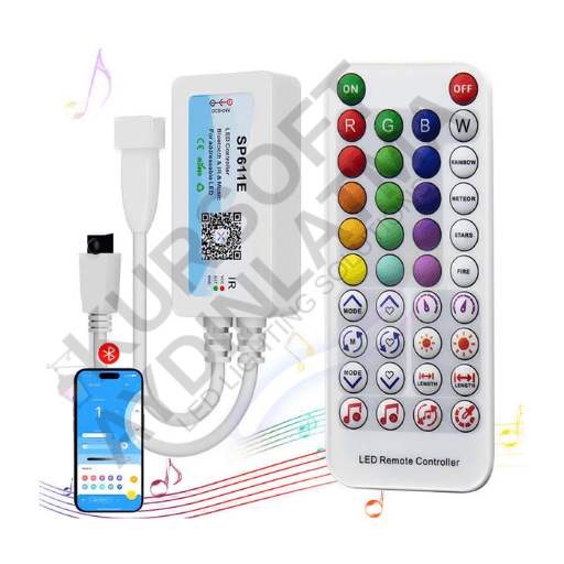 SP611E Pixel LED Kontrolcü (Bluetooth + Müzik Senkron) | WS2811 WS2812B ARGB — Görsel 1
